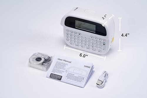 Memoqueen Label Maker, Label Maker Waterproof-Labels,Rechargeable Bluetooth Labeler with Backlit LCD, Multi-Symbol Icon Style Template Desktop Label Machine Widely Used in Office, Home,School 8