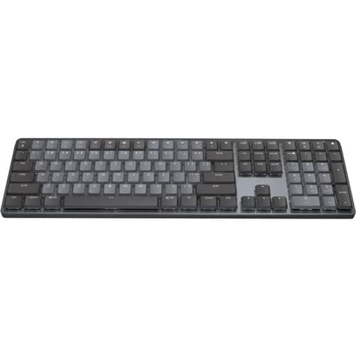 Logitech MX Mechanical Wireless Illuminated Performance Keyboard (Linear) (Graphite) - Wireless Connectivity - Bluetooth/RF - 32.81 ft - ChromeOS - PC, Mac - Mechanical/MX Keyswitch - (Renewed)