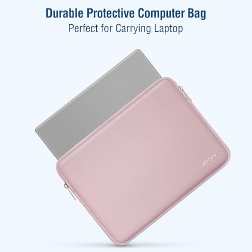 MOSISO Laptop Case 13.3 inch, 13-13.3 inch Laptop Sleeve Bag Compatible with MacBook Air/Pro 13/Pro 14 M5 M4 M3 M2 M1, HP Dell ASUS Lenovo, Neoprene Computer Sleeve Bag with Small Case, Baby Pink 8
