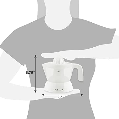 Elite Gourmet ETS-411 BPA-Free 30-Watt Electric Citrus Juicer Extractor: Compact Large Volume Pulp Control Oranges, Lemons, Limes, Grapefruits with Easy Pour Spout, 16 oz, White 7