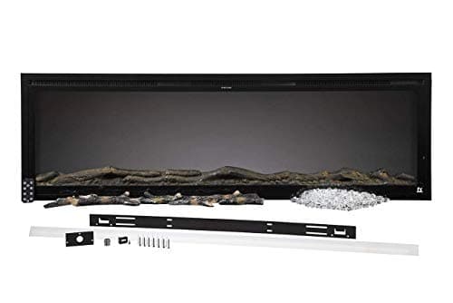 Touchstone Sideline Elite Smart 50” WiFi-Enabled Electric Fireplace - in-Wall Recessed - 60 Color Combinations - 1,500W Heater - Black - Log, Crystals & Driftwood - 80036 11