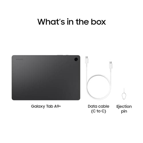 Samsung Galaxy Tab A9+ Plus 11” 128GB Android Tablet, Big Screen, Quad Speakers, Upgraded Chipset, Multi Window Display, Slim, Light, Durable, Kids Friendly Design, US Version, 2024, Graphite 9