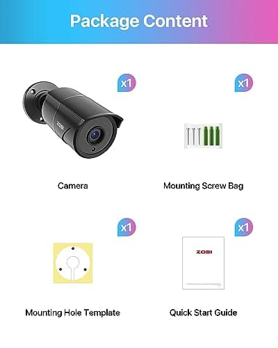 ZOSI 1080p HD-TVI Home Security Camera with Audio,Built-in Mic,Night Vision,1920TVL 2MP Outdoor CCTV Cam Only Compatible with ZOSI 3K Lite Analog DVR 9