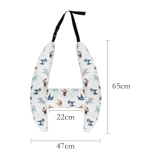 H-Shaped Car Travel Pillow for Kids & Adult-Adjustable Car Seat Pillow, Soft Ergonomic Neck Head Support Sleeping Cushion for Long Distance Travel 6