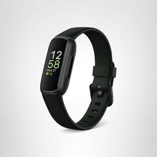 Fitbit Inspire 3 Health &-Fitness-Tracker with Stress Management, Workout Intensity, Sleep Tracking, 24/7 Heart Rate and more, Midnight Zen/Black One Size (S & L Bands Included) 6