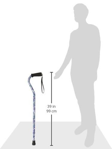 Briggs Offset Foam Grip, Offset Cane, Purple Flowers 8