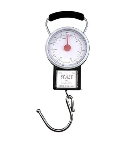 Manual Luggage Baggage Scale with Tape Measure with Dial Analog Display Travel Size Portable Take Along 7