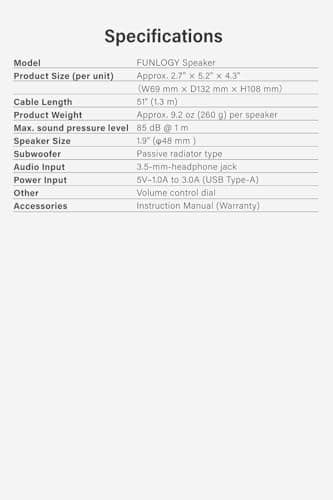 FUNLOGY Speaker - 14W Stereo PC Speakers, USB Powered, Compact Size with 30° Tilt Design, Volume Dial Control, for Desktop, Laptop, Monitor, Gaming Consoles, Black 9