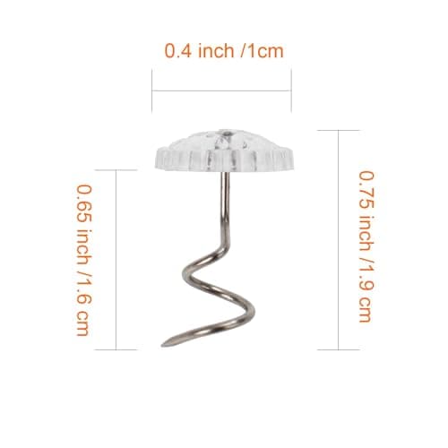 Upholstery Tacks & Bed Skirt Pins with Twist Design - No-Slip Fabric Holders for Furniture Upholstery, Sofa Covers, Headliners & Bedding Accessories 5