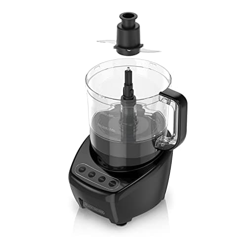 BLACK+DECKER 3-in-1 Easy Assembly 8-Cup Food Processor, Stainless Steel S-Blade, Easy-Clean, Touchpad Controls Black 8