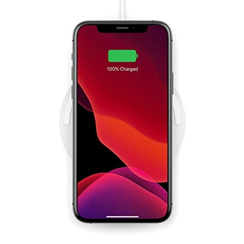 Belkin Quick Charge Wireless Charging Pad - 10W Qi-Certified Charger Pad for iPhone, Samsung Galaxy, Apple Airpods Pro & More - Charge While Listening to Music, Streaming Videos, & Video Calls - White 9