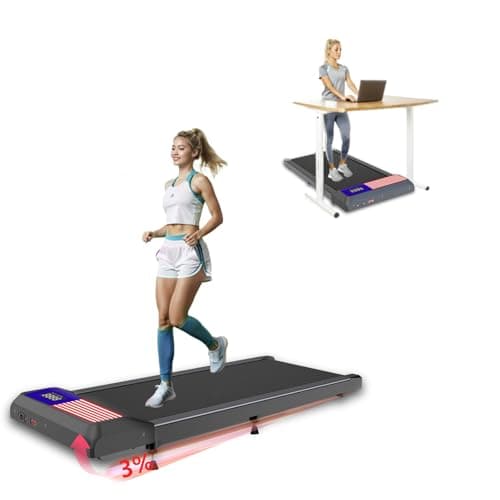 UPREIGN 3 in 1 Treadmill, Portable Under Desk Walking Treadmill with Incline for Home/Office, Remote Control, LED Display