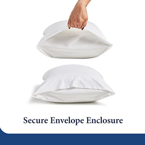 Cosy House Collection Luxury Rayon Derived from Bamboo Blend Ultra Soft Pillow Cases - Cooling & Breathable - Set of 2 Pillowcases with Envelope Closure (Standard, White) 6