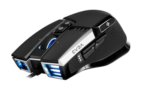 EVGA X17 Gaming Mouse, Wired, Black, Customizable, 16,000 DPI, 5 Profiles, 10 Buttons, Ergonomic 903-W1-17BK-KR