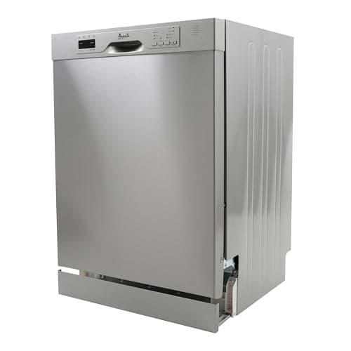 Avanti DWF24V3S Dishwasher 24-Inch Built in with 3 Wash Options and Automatic Cycles, Stainless Steel Construction with Electronic Control LED Display, Low Noise Rating, 57 dBA, Metallic 2