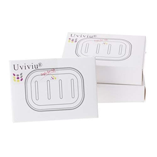 UVIVIU Plastic Soap Dish, Container, Keeps Soap Dry,Easy Cleaning,Drain,White 5