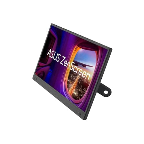 ASUS ZenScreen 16” (15.6 inch viewable) Portable USB Monitor (MB166CR) - Full HD, IPS, USB Type-C, Flicker Free, Blue Light Filter, Anti-glare surface, 360° kickstand, Protective Sleeve, 3 yr warranty