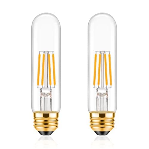 ToBeGreat T30 Light Bulbs 4 Watt Equivalent 40W Bulb E26 Tubular Bulbs T10 LED Bulb Warm White 2700K,Desk Lamp,Bedbroom Bathroom Dimmable,Chandelier,2 Pack