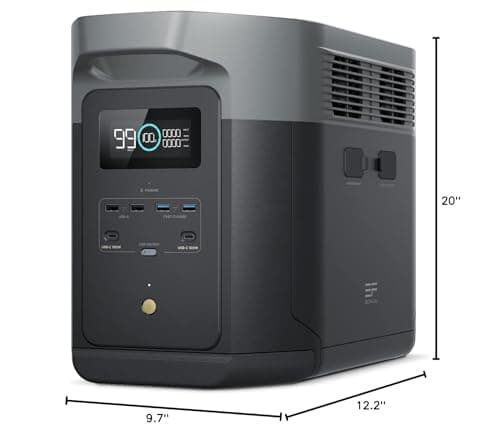 EF ECOFLOW Portable Power Station DELTA 2 Max, 2400W LFP Solar Generator, Full Charge in 1 Hr, 2048Wh Solar Powered Generator for Home Backup(Solar Panel Optional) 10