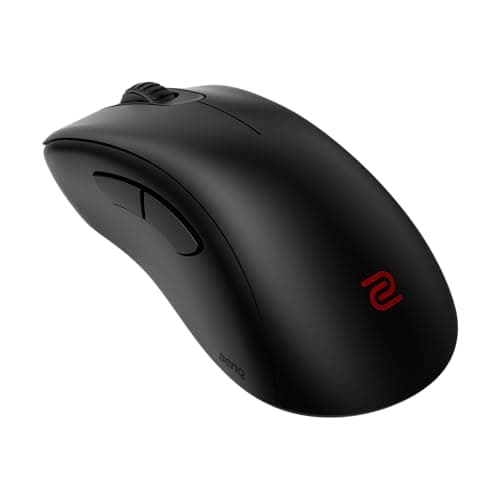 BenQ Zowie EC2-CW Wireless Ergonomic Gaming Mouse for Esports | Enhanced Receiver | 24-Step Scroll Wheel | Driverless | Matte Black Coating | Medium Size