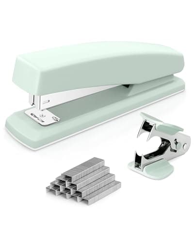 Deli Stapler, Desktop Stapler, Office Staplers, 25 Sheet Capacity, Includes 1000 Staples and Staple Remover, Green