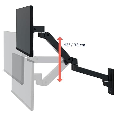 Ergotron – Upgraded LX Pro Premium Single Monitor Arm, VESA Wall Mount – for Monitors Up to 34 Inches, 4 to 22 lbs – Matte Black 5