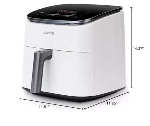 Cosoris 6qt TurboBlaze Smart Air Fryer Cream, 9-in-1 Cooking, 5 Speeds, 5L Capacity, Rapid Heating, Smart App & Voice Control, Dishwasher Safe Basket, Oil-Free Frying, LED Touchscreen 10