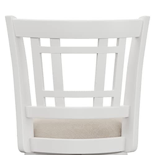 Hillsdale Fairfox 24.5" Wood Swivel Counter Height Stool, White 9