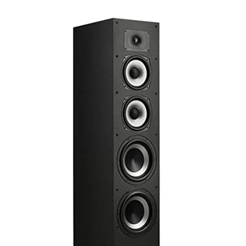 Polk Monitor XT70 Large Tower Speaker, Home Stereo Speakers, Hi-Res Audio, Dolby Atmos & DTS:X Compatible, 1" Tweeter, (2) 6.5" Balanced Woofers, (2) 8" Passive Radiators (Single, Midnight Black) 13
