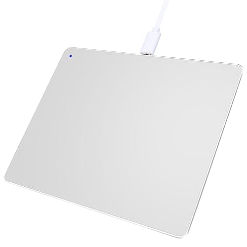 Ikaetri Trackpad Touchpad for PC, Wired Ultra Slim Trackpad, Sensitive TouchPads with No Latency, Accurate Responsive Trackpad with Multi-Touch Gestures, for Windows 7/10/11 Laptop Desktop- Silver