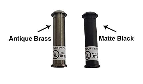 QCAA Solid Brass Door Knocker, 7", with 160 Degree Glass Len Door Viewer (UL Listed), Polished Brass, 1 Pack 9