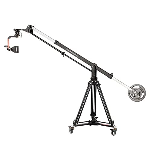 PROAIM 10' Wave-2 Camera Jib Crane with CST-100 Heavy-Duty 100mm 2-Stage Tripod, Portable Tripod Dolly, Pan/Tilt Head with 12V Joystick Control. (P-WV-2PL-PP)