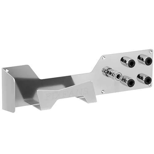 FIXFANS Pressure Washer Gun Holder, Power Washer Snow Foam Lance Holder Tool Organizer, Wall Mounted Nozzle Tips and Foam Cannon Kit Storage Rack of Car Wash Accessories, 1/4" Quick Connect