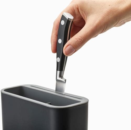 Joseph Joseph Extendable Dish Drying Rack with Dual Parts - Stainless Steel, Non-Scratch, Movable Utensil Drainer & Drainage Spout, Gray 8