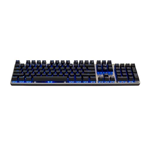 Kado Full Size Mechanical Keyboard, Wired USB 104 Keys Office Gaming Keyboard with Number Pad Slim Illuminated, Blue Switches Blue LED Backlit, Mechanical Keyboard for Windows Laptop PC Mac Gamer 6