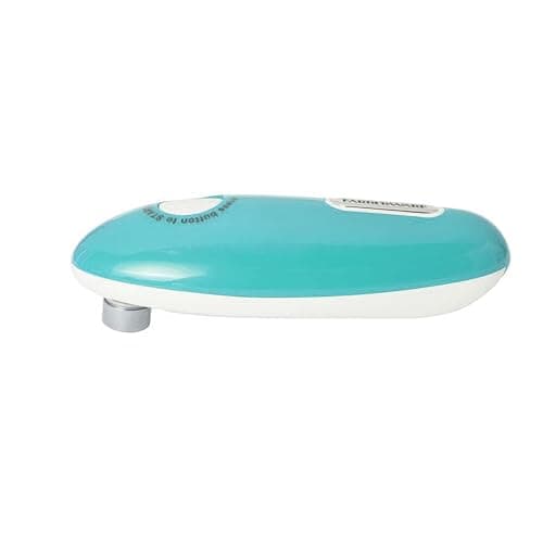 Farberware Compact Battery Operated Hands-Free Automatic Can Opener for any Size Can with Magnet to Safely Remove Lid, Seamless Opening Decreases Sharp Edges for Easily and Safely Opening Cans, Aqua 7