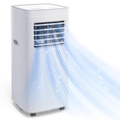 Coolblus Portable Air Conditioners, 8500 BTU portable ac cool up to 360 Sq.Ft, 3 IN 1 with Remote Control, Sleep Mode, Windows kit, White