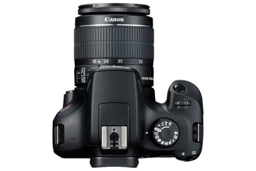 Canon EOS 4000D / Rebel T100 DSLR Camera with 18-55mm Lens + 64GB Memory Card + Case + Card Reader + Flex Tripod + Hand Strap + Cap Keeper + Memory Wallet + Cleaning Kit 6