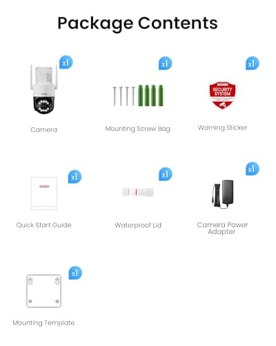 ZOSI 3K WiFi 6 Home Security Camera,2.4GHz WiFi Indoor Outdoor, 5MP Pan/Tilt Plug-in Camera,Human/Vehicle/Pet Detection,Color Night Vision,2 Way Audio, Spotlight Siren,Memory Card & Cloud Storage 7