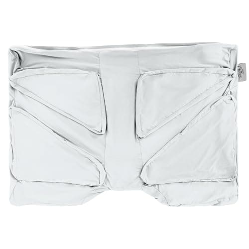 Wife Pillow Cooling Pillowcase: Q-Max 0.4 Cool Fabric, Buttery-Soft, Breathable, Silky-Smooth & Skin Friendly. Washable Cover with Zipper. Designed for Comfortable & Refreshing Sleep, Chic Light Gray