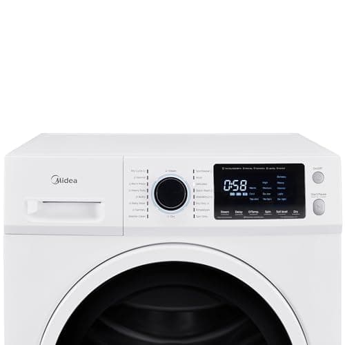 Midea 24 Inch All-in-One Front Load Washer Dryer Combo, 2.7 Cu.ft 26lbs Ventless Full-Automatic Washing Machine with Steam Care, Overnight Dry, 1400 RPM 16 Wash Cycles, White 13