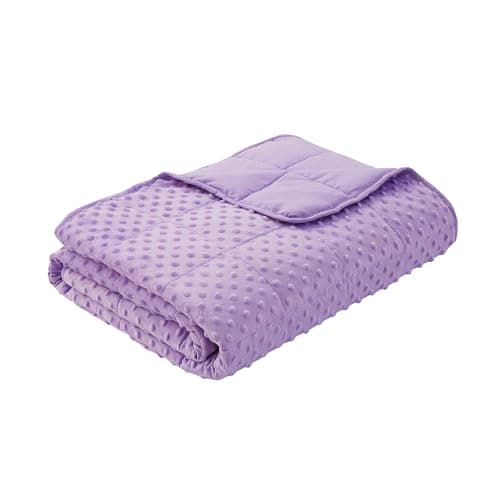 Weighted Blanket for Women and Men, Comfortable and Soft Throw Weighted Blanket with Premium Glass Beads for All Season 5 lbs 40"x60" Purple