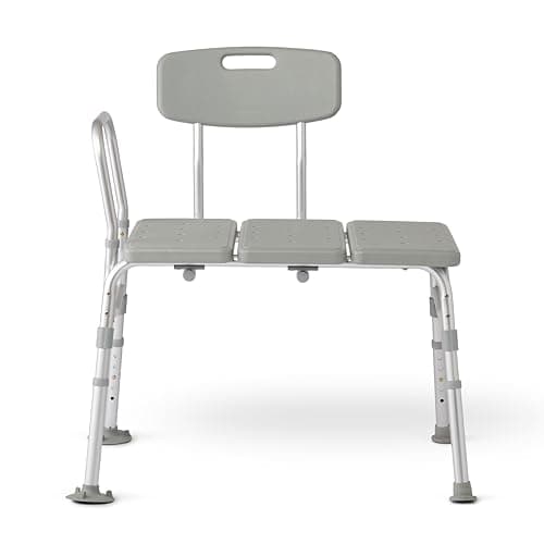 Dr. Dunley Tub Transfer Bench, 400 lb Capacity Bath & Shower Seat, Tool-Free Assembly, Anti-Slip Suction Feet, Lightweight Frame, for Seniors & Mobility Assistance