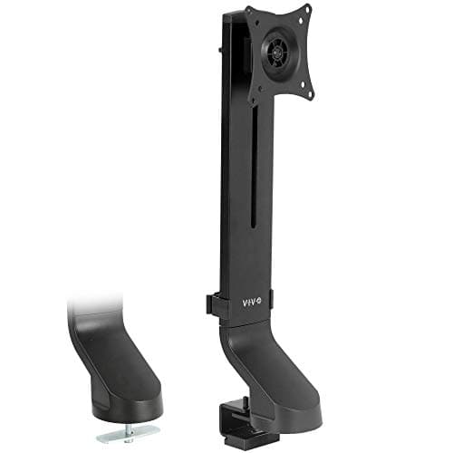 VIVO Adjustable Single Monitor Mount for Sit-Stand Workstation, Desk Converter, Monitor Arm Fits 1 Screen up to 32 inches, STAND-V001U