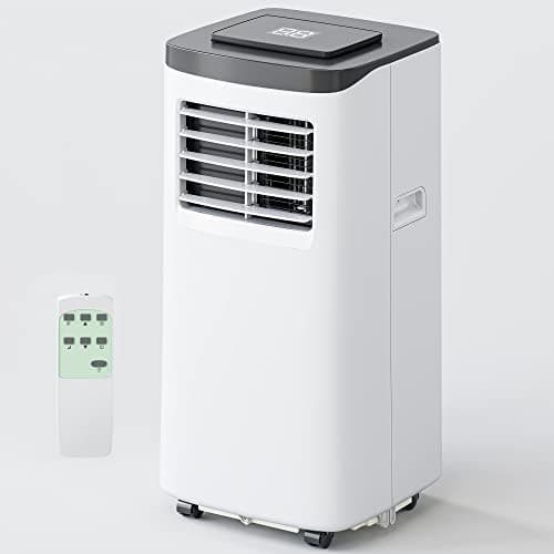 FIOGOHUMI 10000BTU Portable Air Conditioners - Portable AC Unit with Built-in Dehumidifier Fan Mode for Room up to 450 sq.ft. - Room Air Conditioner with 24H Timer & Remote Control Window Mount Kit