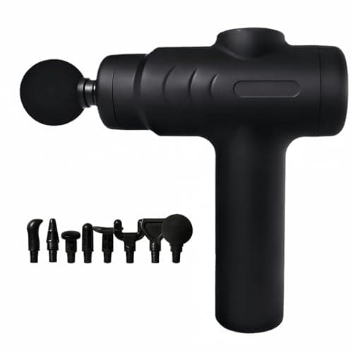 Tylorix Massage Gun Deep Tissue, Percussion Massager for Back and Neck with 5 Speeds, Cordless Muscle Massager for Pain Relief with 8 Heads, Type-C Charging, Travel Size, Best Gifts