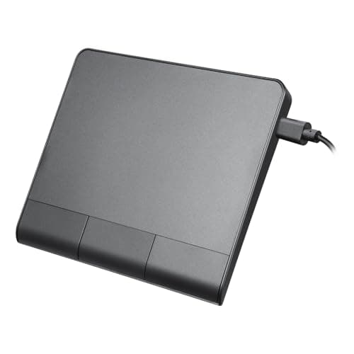Perixx PERIPAD-506 Wired Slim USB Touchpad - Wired Detachable Touchpad for Desktop and Laptop User - Large Size 5.31x4.57x0.55 inches - Black
