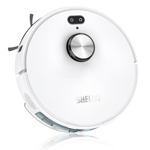 SHELIKI Robotic Vacuums Cleaner with 70-Day Self-Emptying Base, LiDAR Navigation Smart Mapping & Strong 6000Pa Suction 6ZG