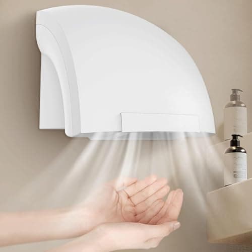 TrueyEssence Electric Hand Dryer, Commercial Automatic Hand Air Dryer for Mall Office Restaurant Club Bathroom 1200W White