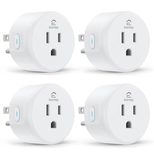 EIGHTREE Smart Plug, WiFi Outlet Works with Alexa & Google Home, Smart Home Socket with Remote Control & Timer Function, 2.4GHz WiFi Only, 4 Packs